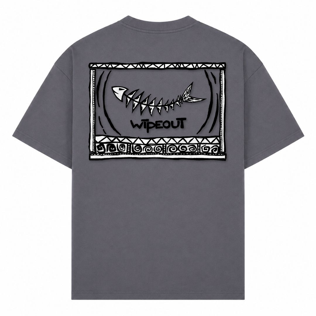 SPIRIT OF THE OCEAN | T-SHIRT WIPE OUT - dark grey - Rueckseite