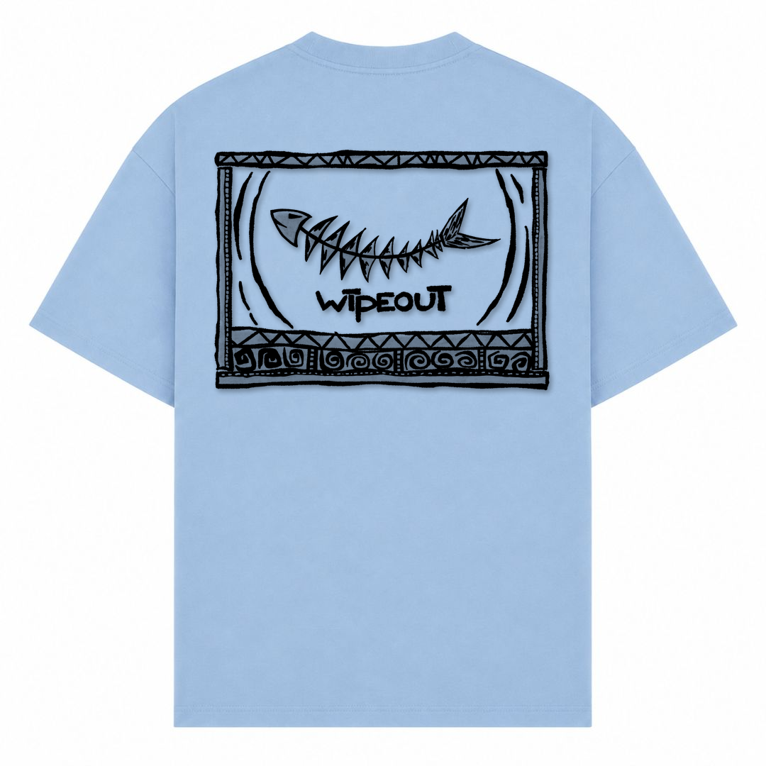 SPIRIT OF THE OCEAN | T-SHIRT WIPE OUT - powder blue - Rueckseite