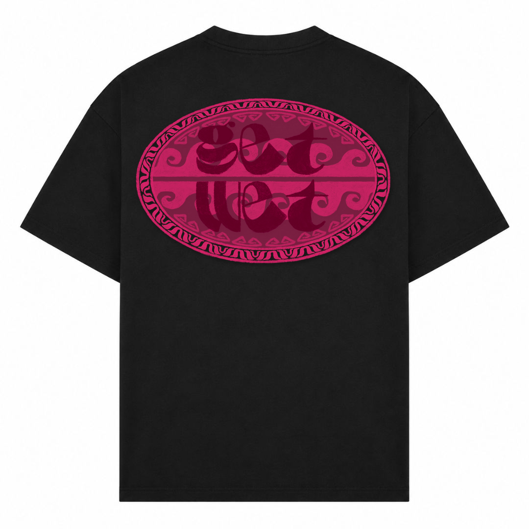 WAVE | | T-Shirt GET WET - Schwarz - Rueckseite