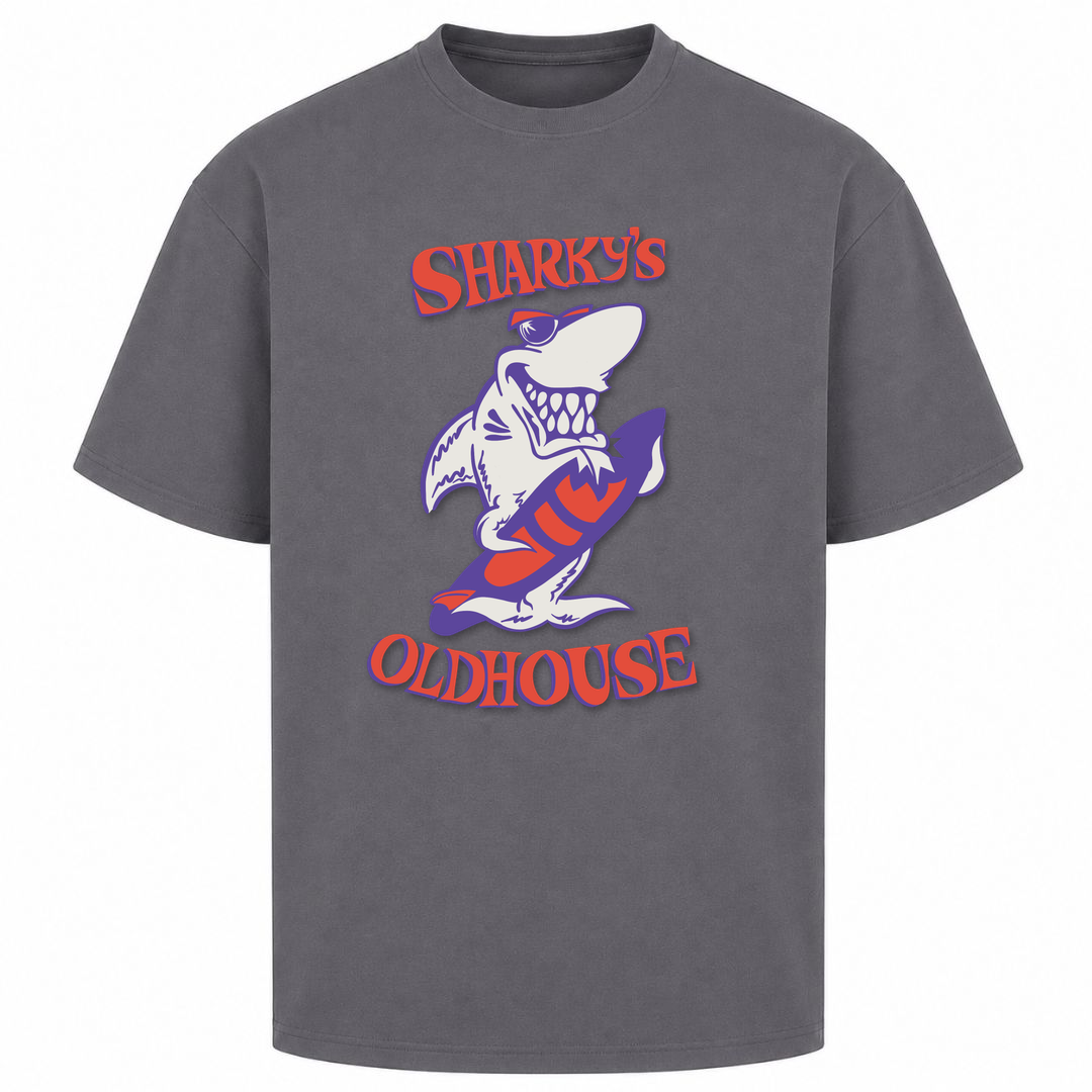 SHARKYS OLDHOUSE | T-SHIRT LOGO CLASSIC - FRONTPRINT - dark grey