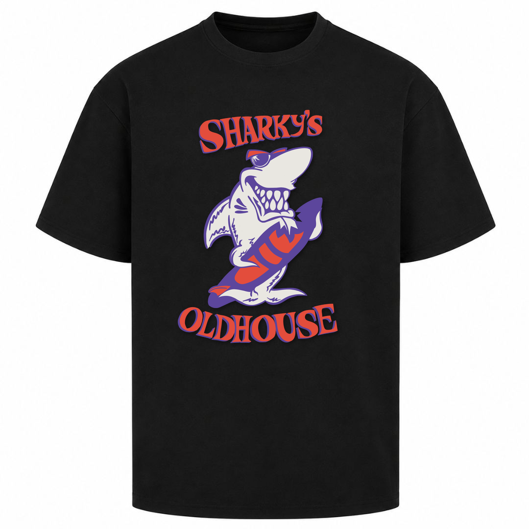 SHARKYS OLDHOUSE | T-SHIRT LOGO CLASSIC - FRONTPRINT - Schwarz