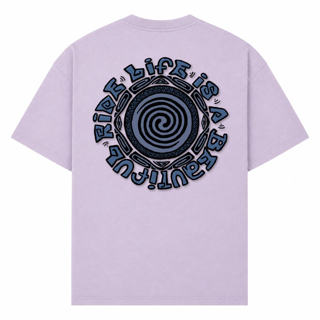 SPIRIT OF THE OCEAN | T-Shirt LIFE IS A BEAUTIFUL RIDE - lilac - Rueckseite