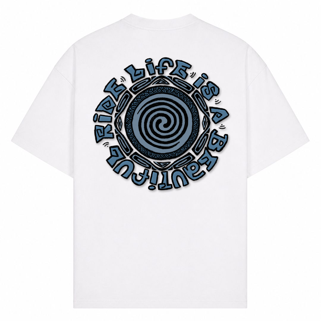 SPIRIT OF THE OCEAN | T-Shirt LIFE IS A BEAUTIFUL RIDE - Weiß - Rueckseite