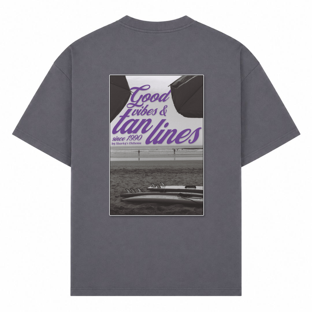 SPIRIT OF THE OCEAN | T-Shirt VINTAGE BEACH - dark grey  - Rueckseite
