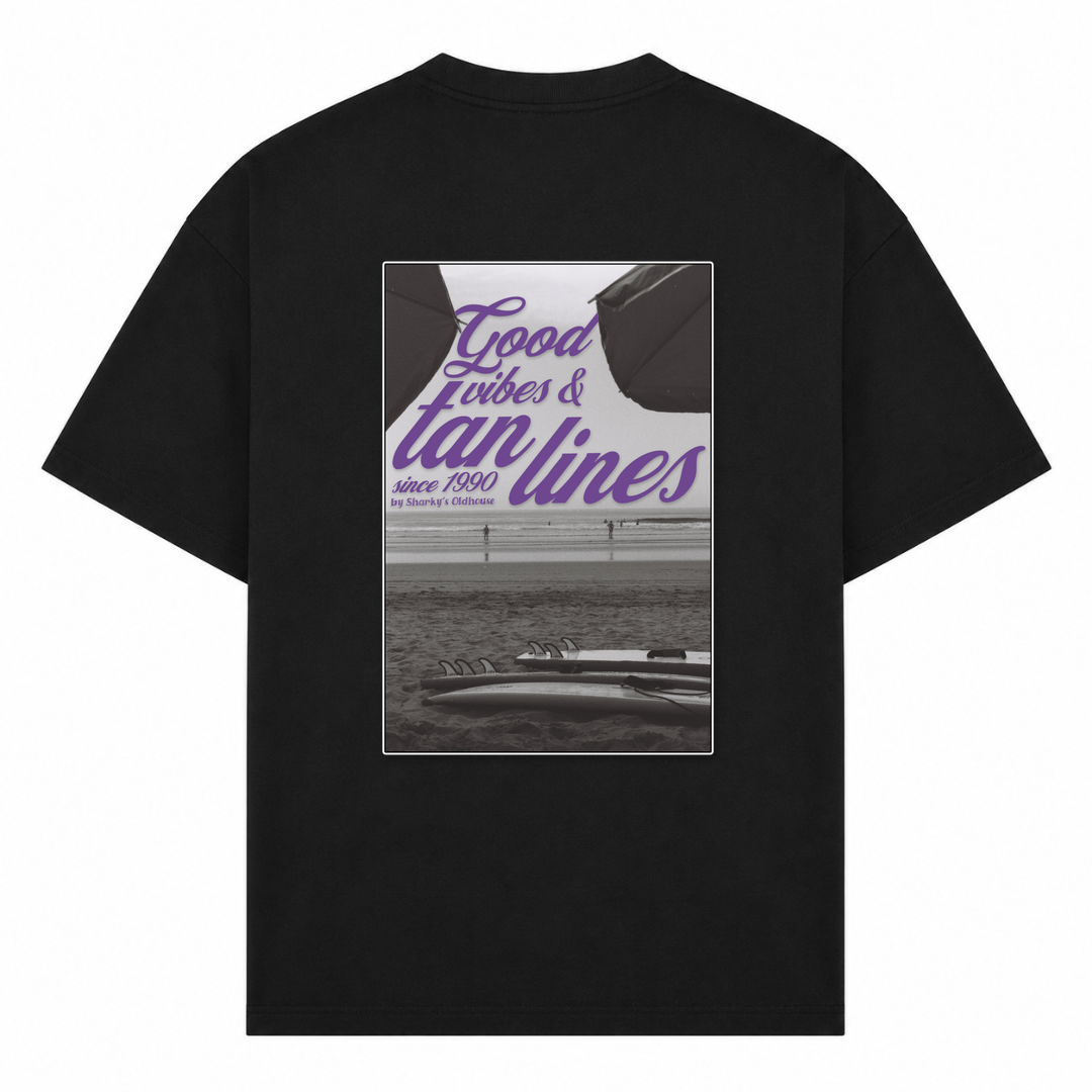 SPIRIT OF THE OCEAN | T-Shirt VINTAGE BEACH - Schwarz - Rueckseite