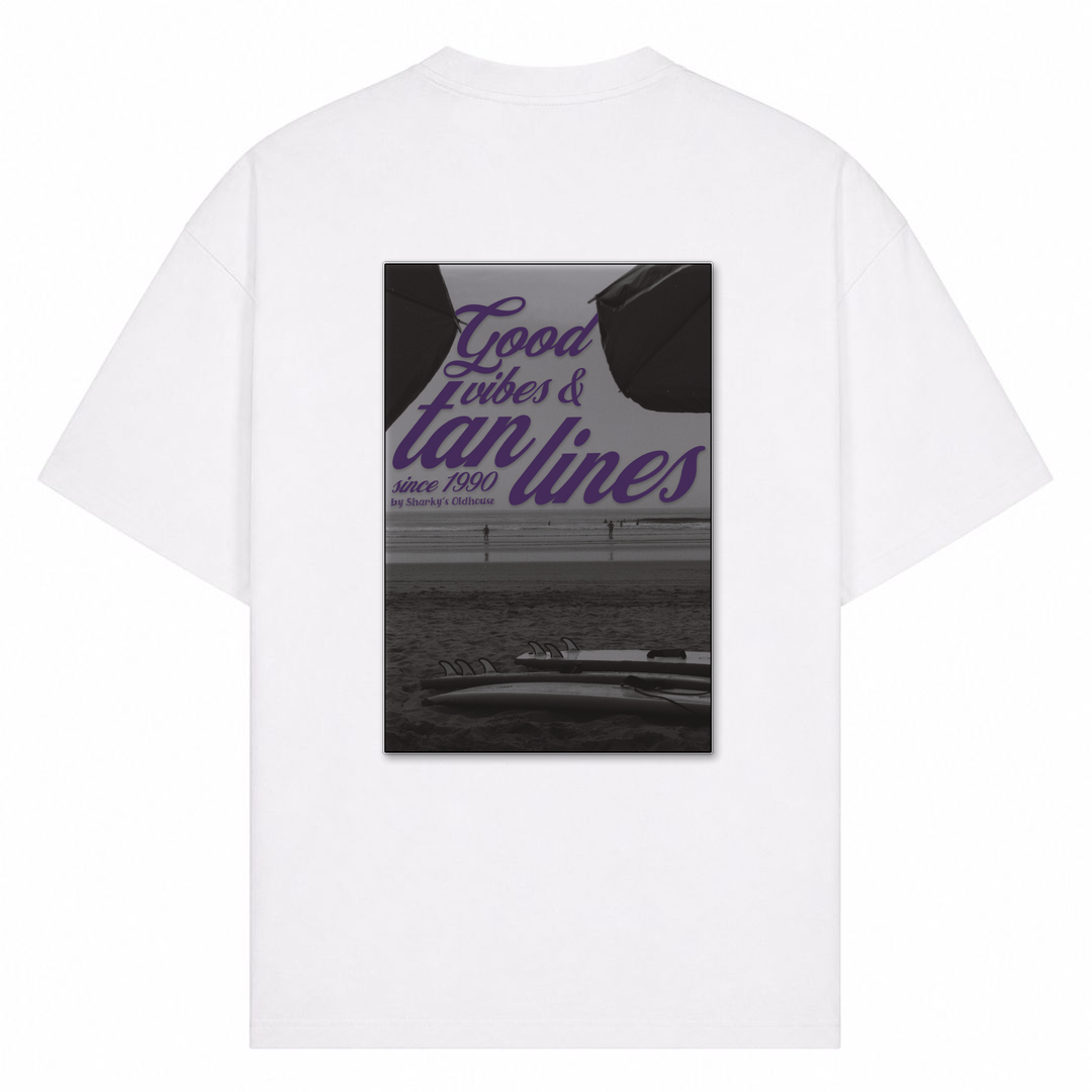 SPIRIT OF THE OCEAN | T-Shirt VINTAGE BEACH - Weiß - Rueckseite
