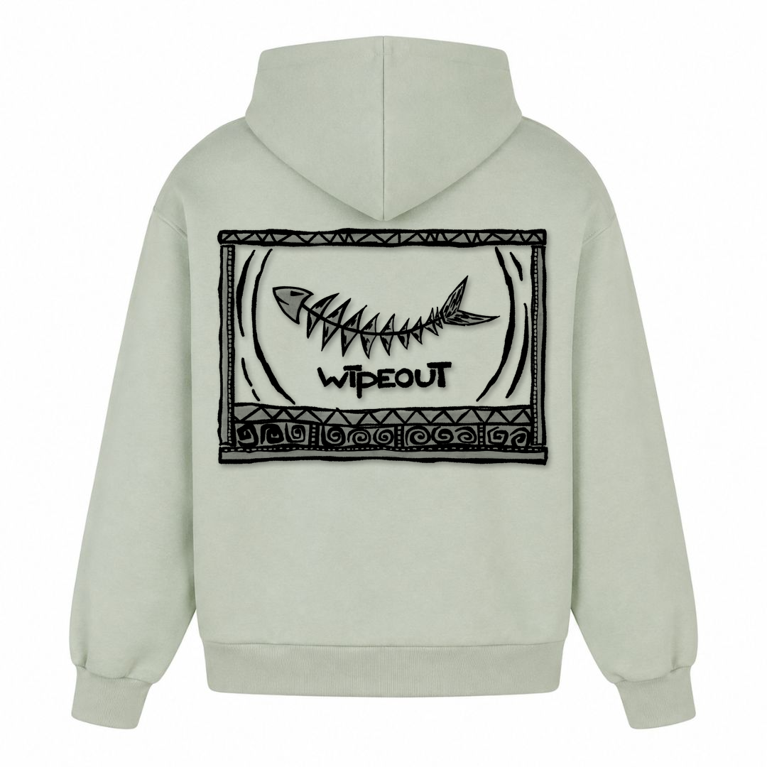 SPIRIT OF THE OCEAN | Hoodie WIPE OUT - light asphalt - Rueckseite