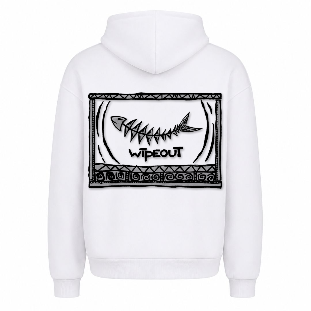 SPIRIT OF THE OCEAN | Hoodie WIPE OUT - Weiß - Rueckseite