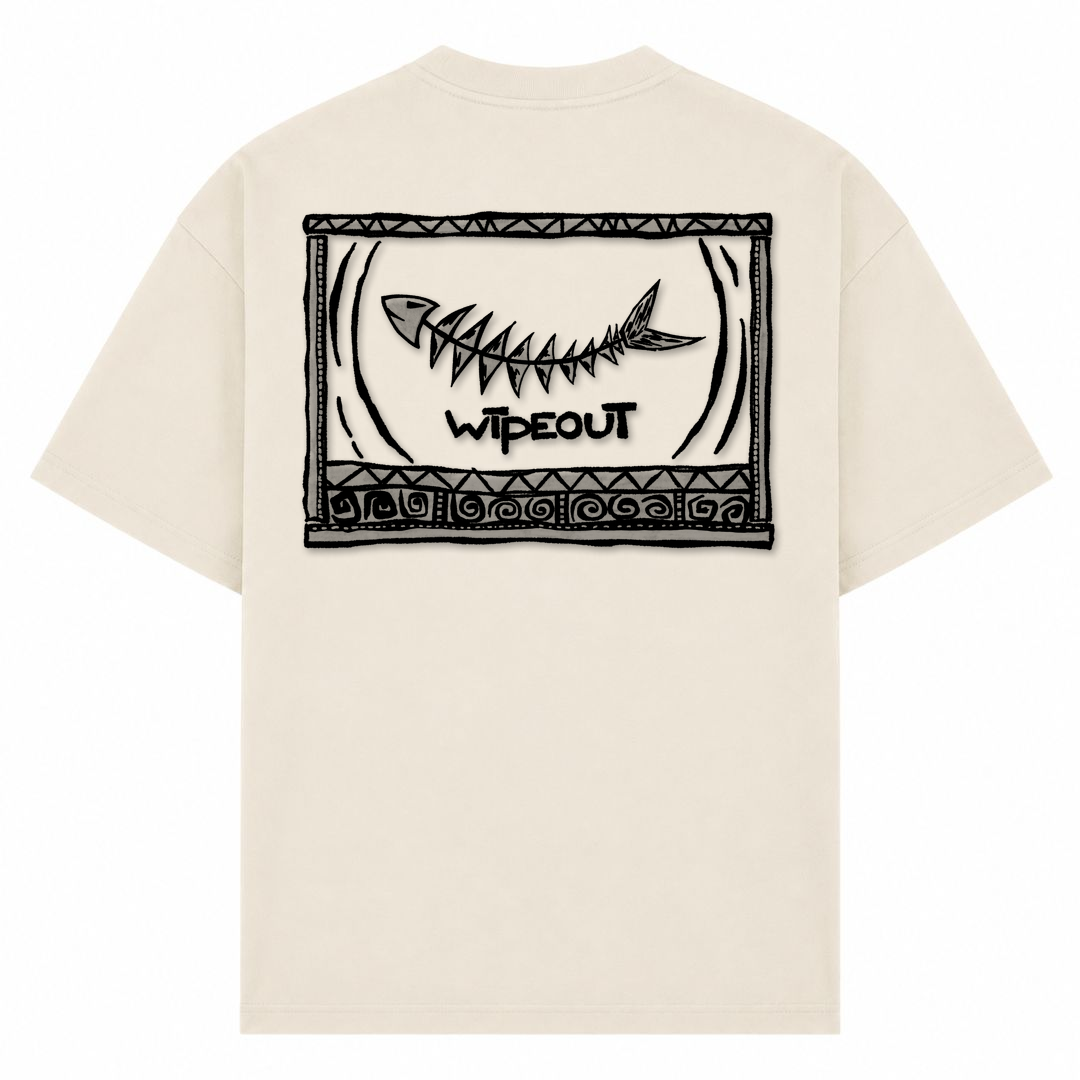 SPIRIT OF THE OCEAN | T-SHIRT WIPE OUT - Sand - Rueckseite