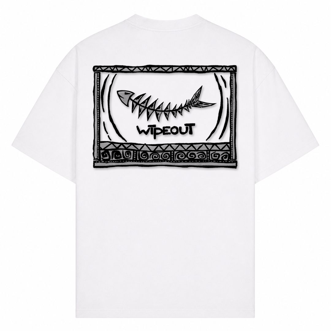 SPIRIT OF THE OCEAN | T-SHIRT WIPE OUT - Weiß - Rueckseite