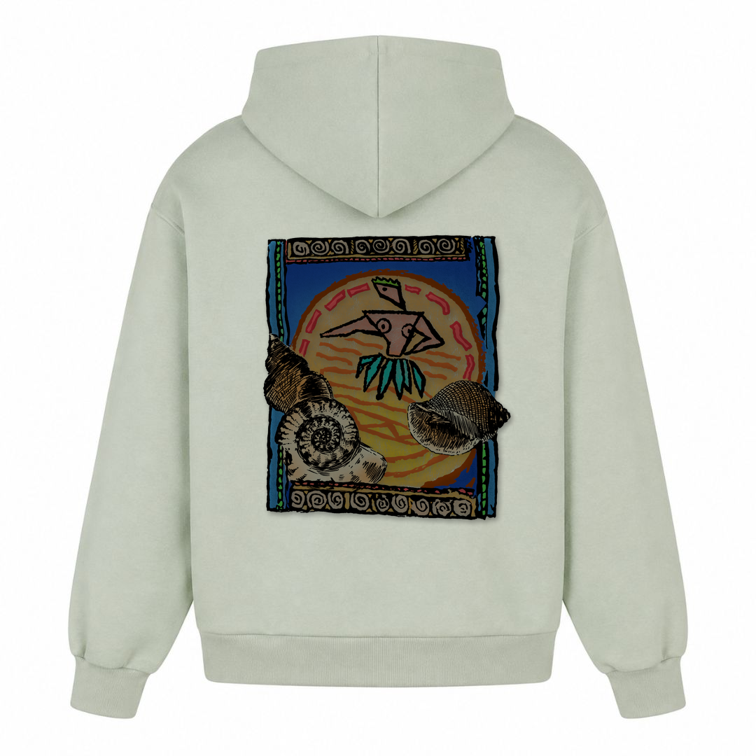 SPIRIT OF THE OCEAN | HOODIE THE DANCER - light asphalt - Rueckseite