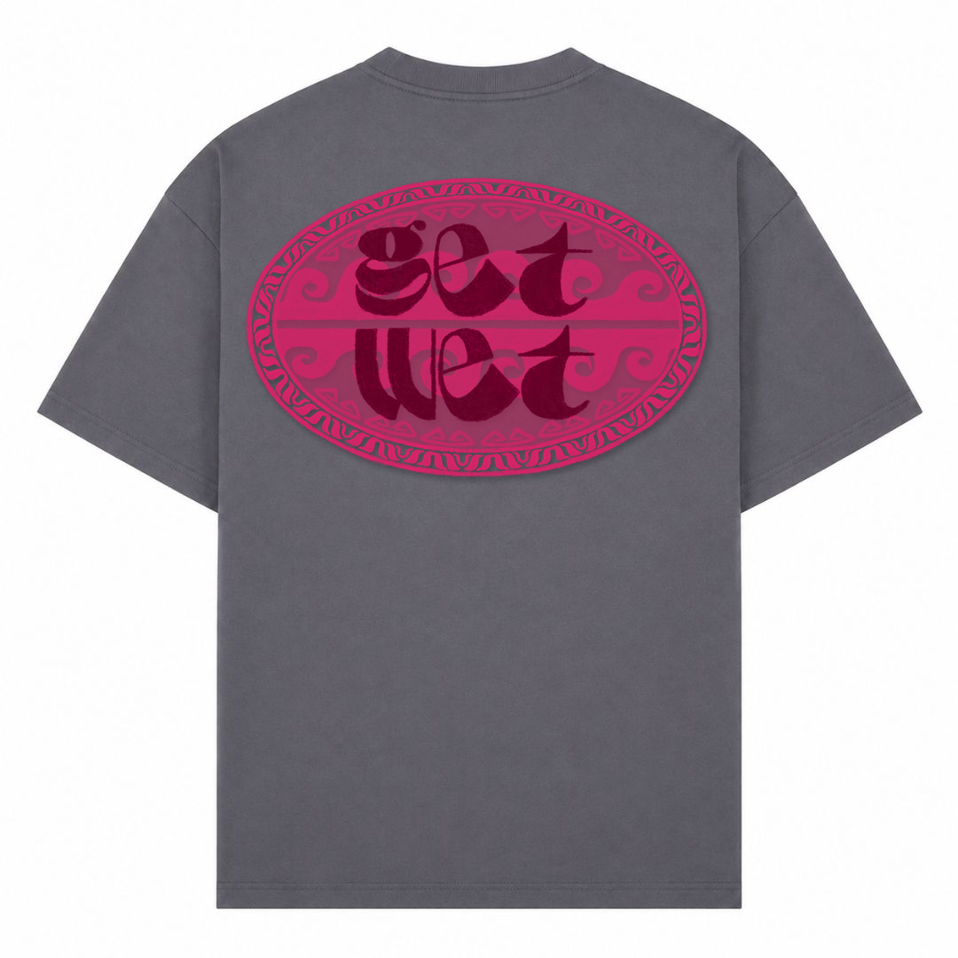 WAVE | | T-Shirt GET WET - dark grey  - Rueckseite
