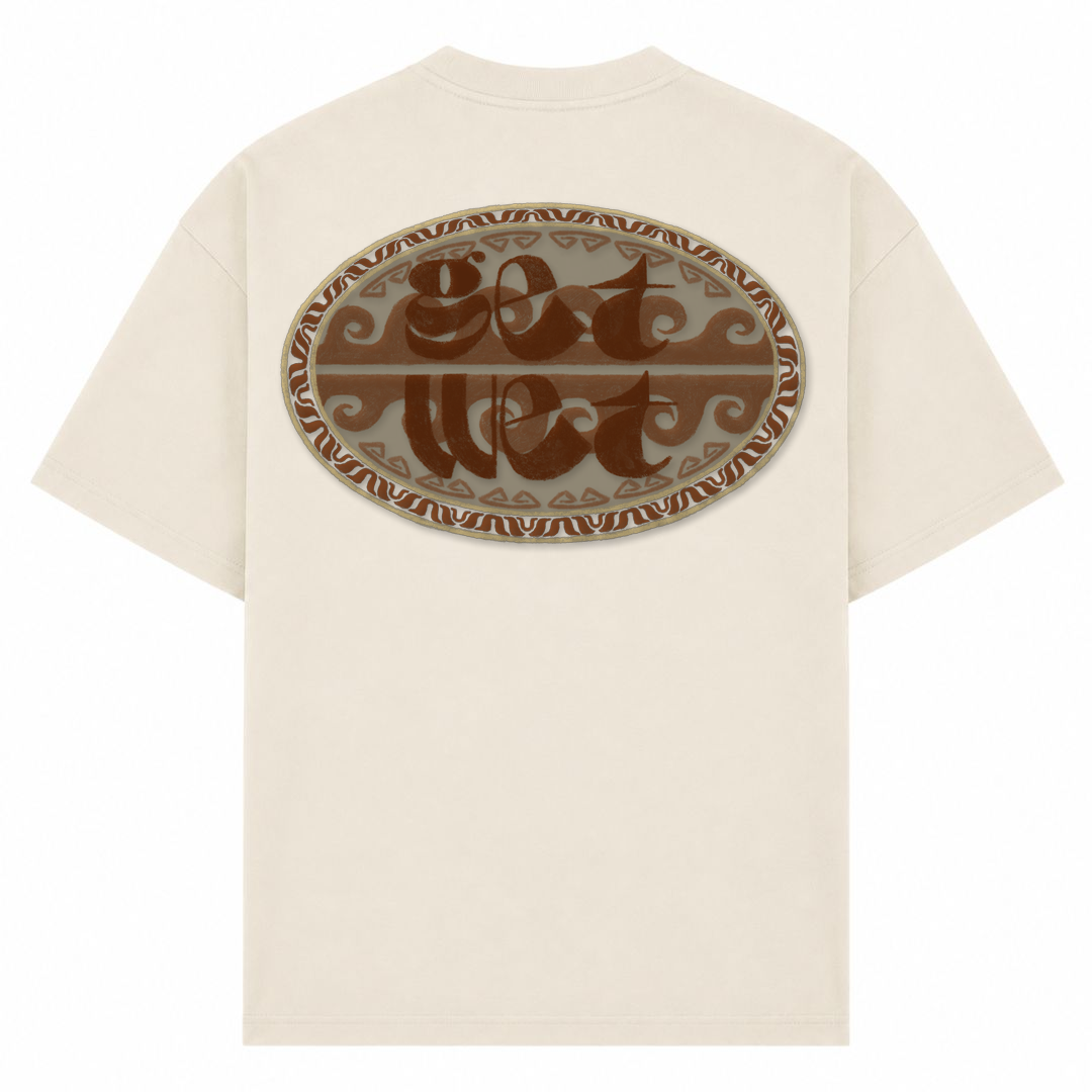 WAVE | | T-Shirt GET WET - Sand - Rueckseite