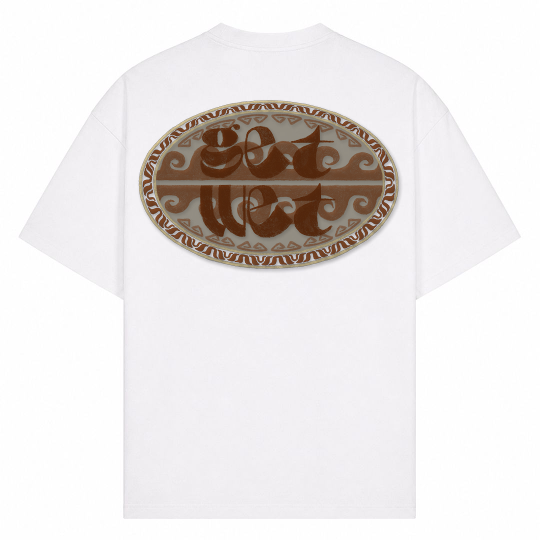 WAVE | | T-Shirt GET WET - Weiß - Rueckseite