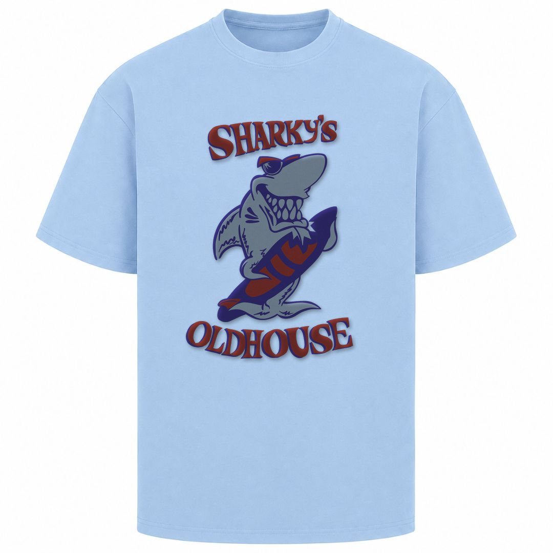 SHARKYS OLDHOUSE | T-SHIRT LOGO CLASSIC - FRONTPRINT - powder blue