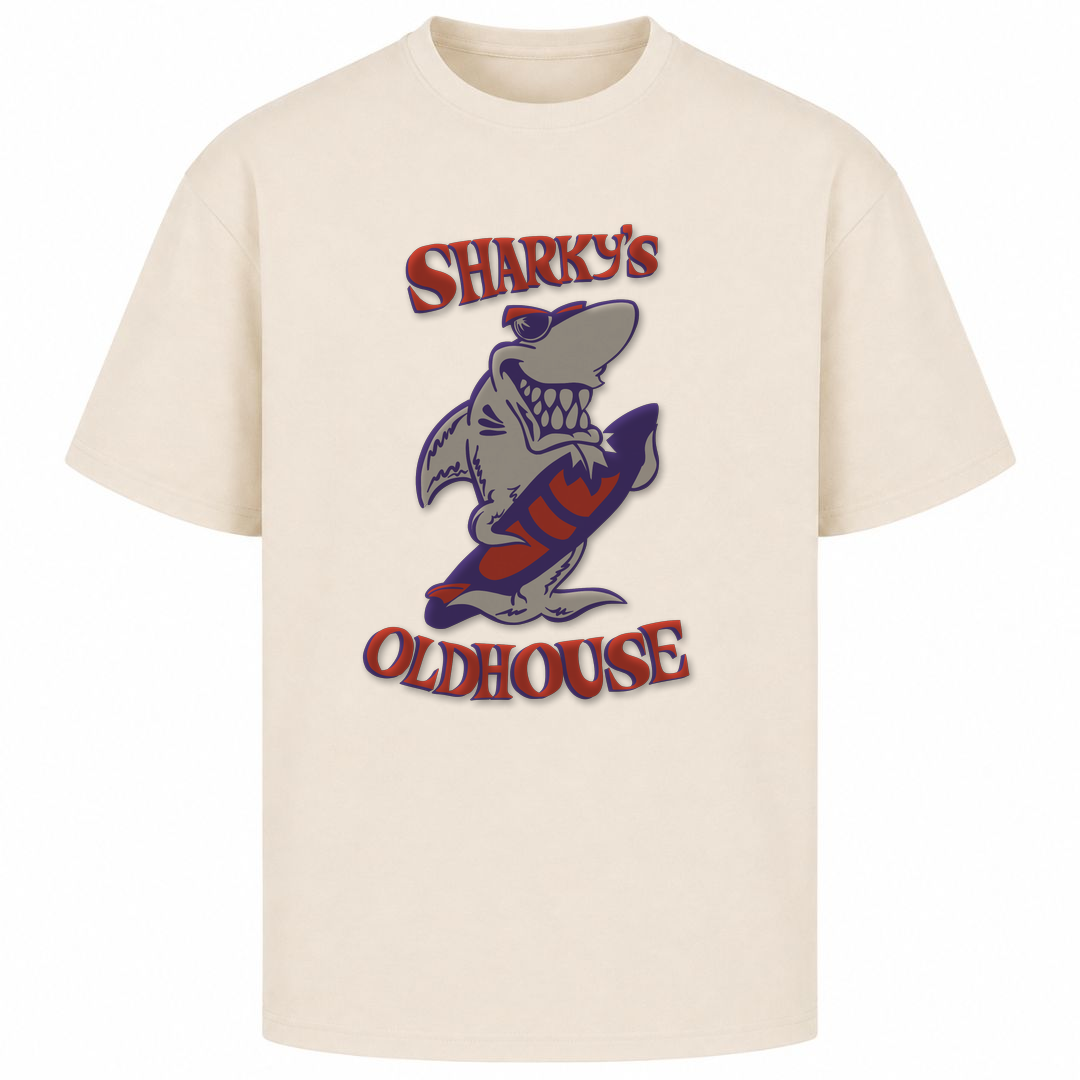 SHARKYS OLDHOUSE | T-SHIRT LOGO CLASSIC - FRONTPRINT - Sand