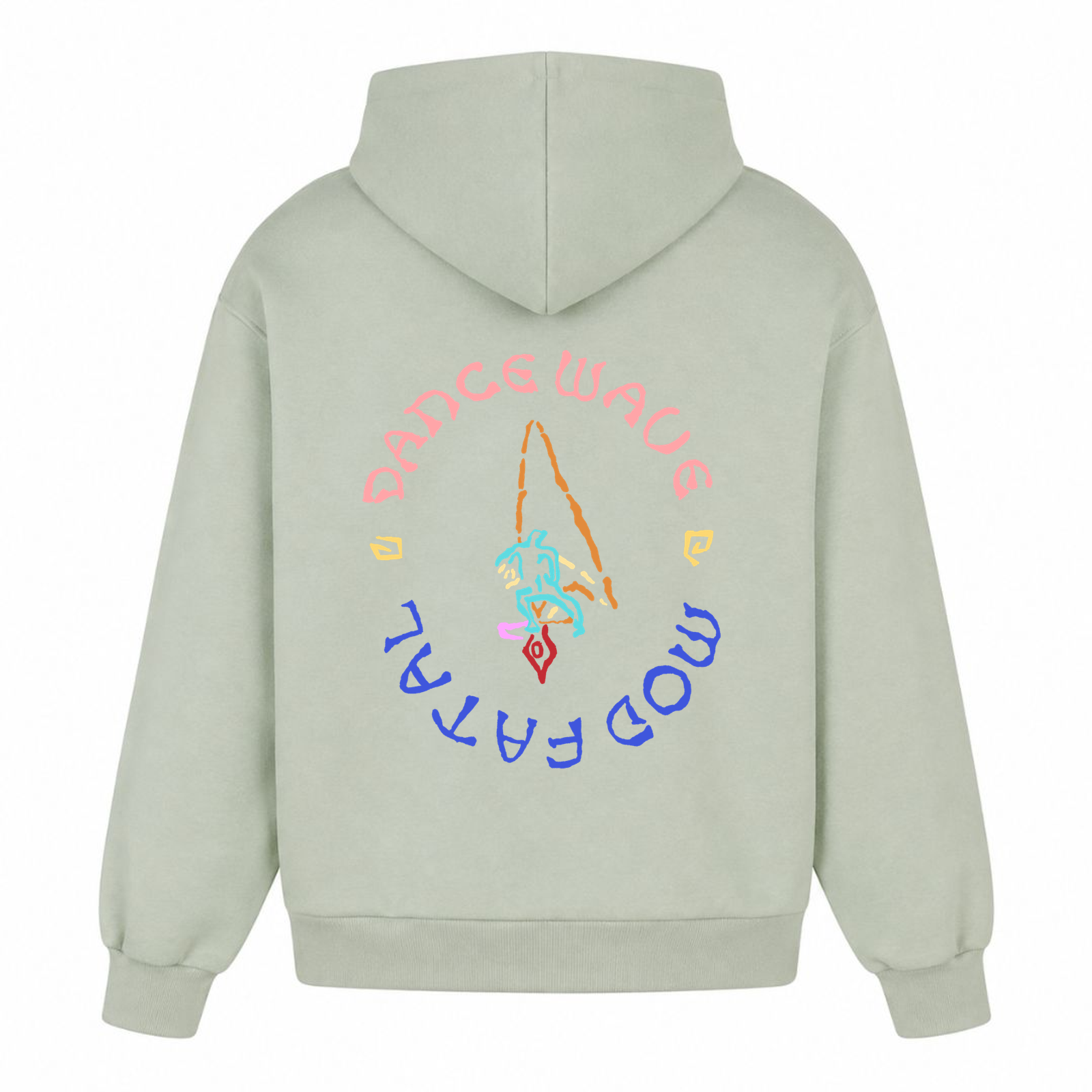 MOD FATAL | HOODIE DANCE WAVE II - light asphalt - Rueckseite