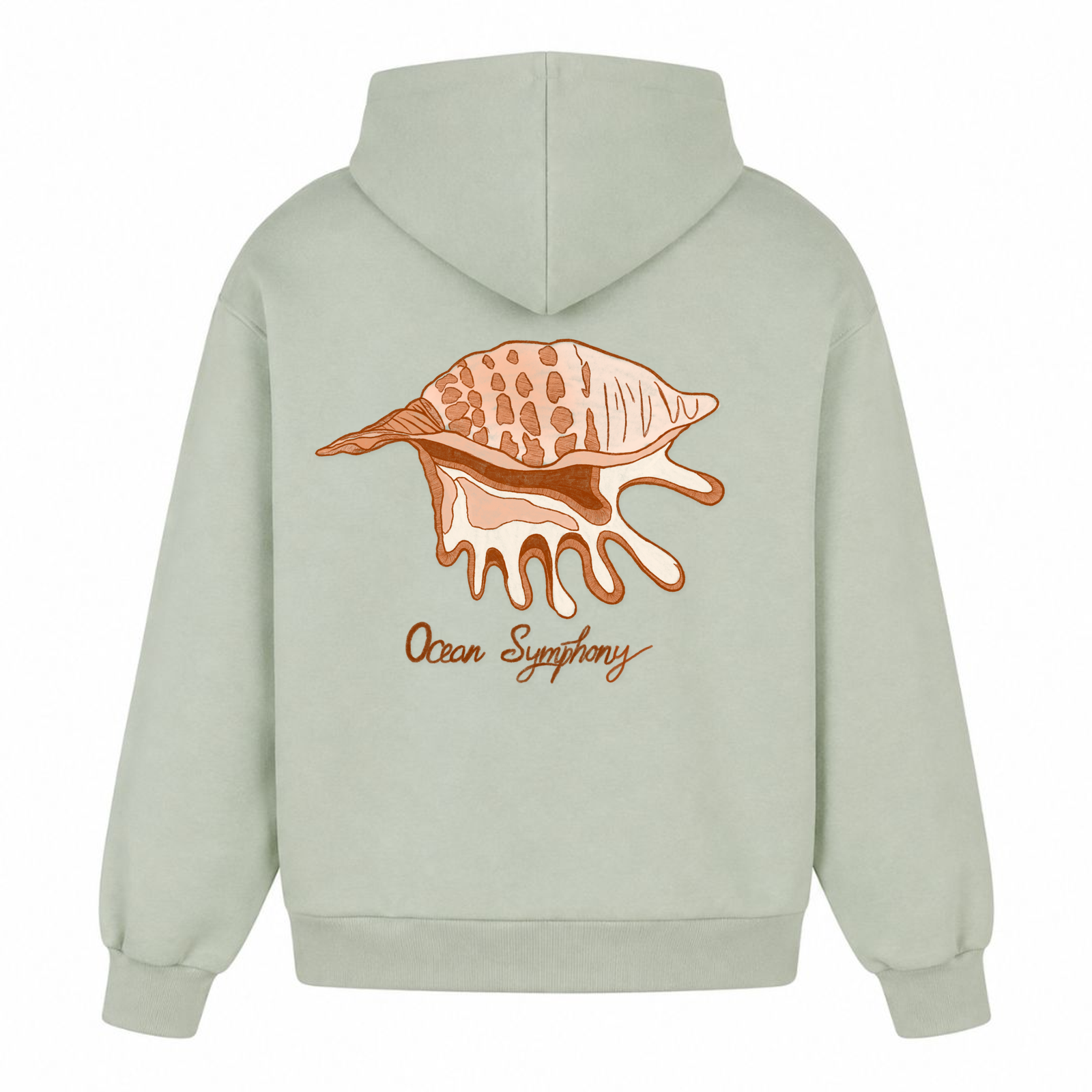 SPIRIT OF THE OCEAN | Hoodie OCEAN SYMPHONY - light asphalt - Rueckseite