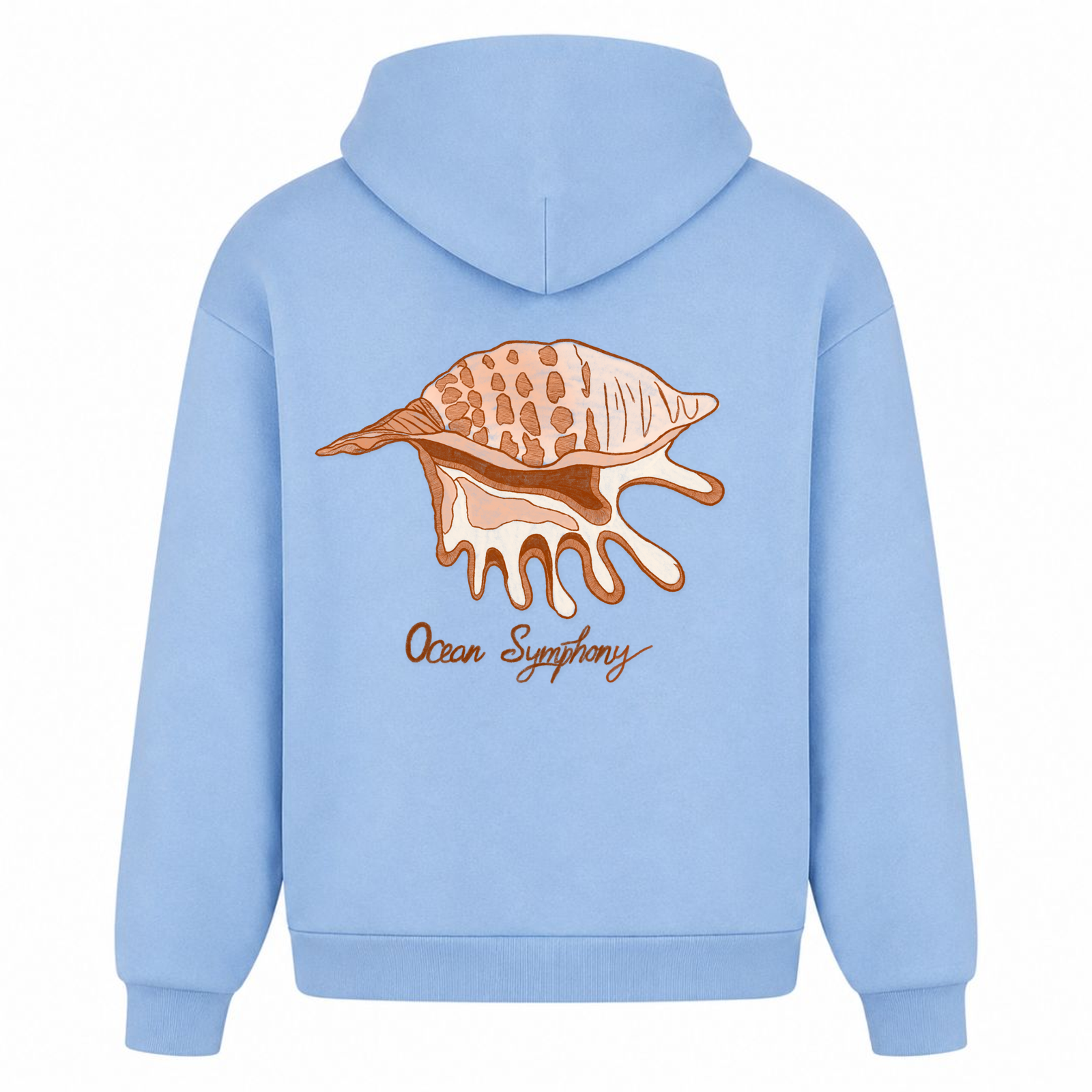 SPIRIT OF THE OCEAN | Hoodie OCEAN SYMPHONY - powder blue - Rueckseite