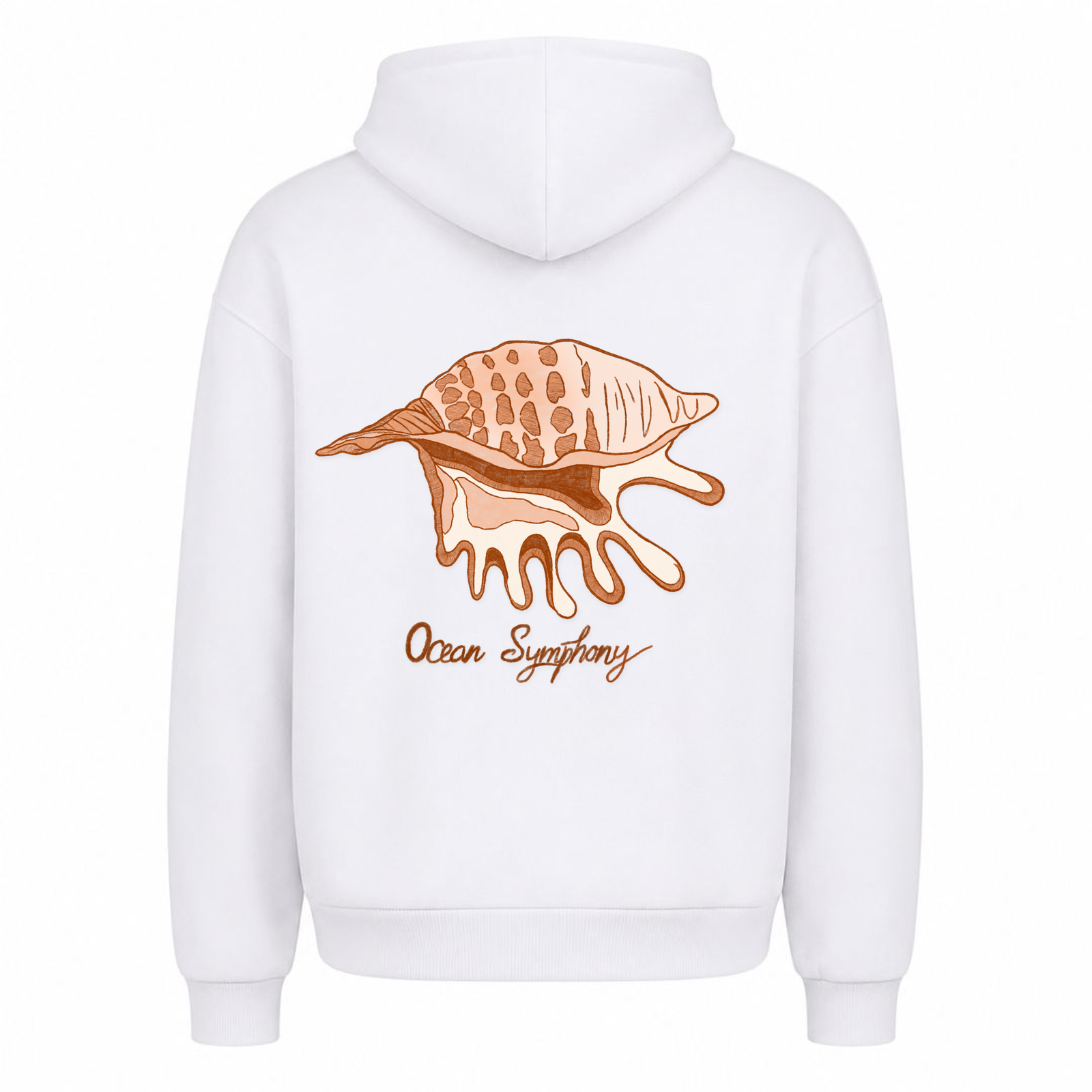 SPIRIT OF THE OCEAN | Hoodie OCEAN SYMPHONY - Weiß - Rueckseite