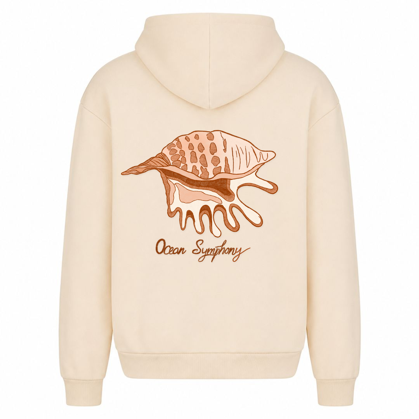 SPIRIT OF THE OCEAN | Hoodie OCEAN SYMPHONY - White Sand - Rueckseite