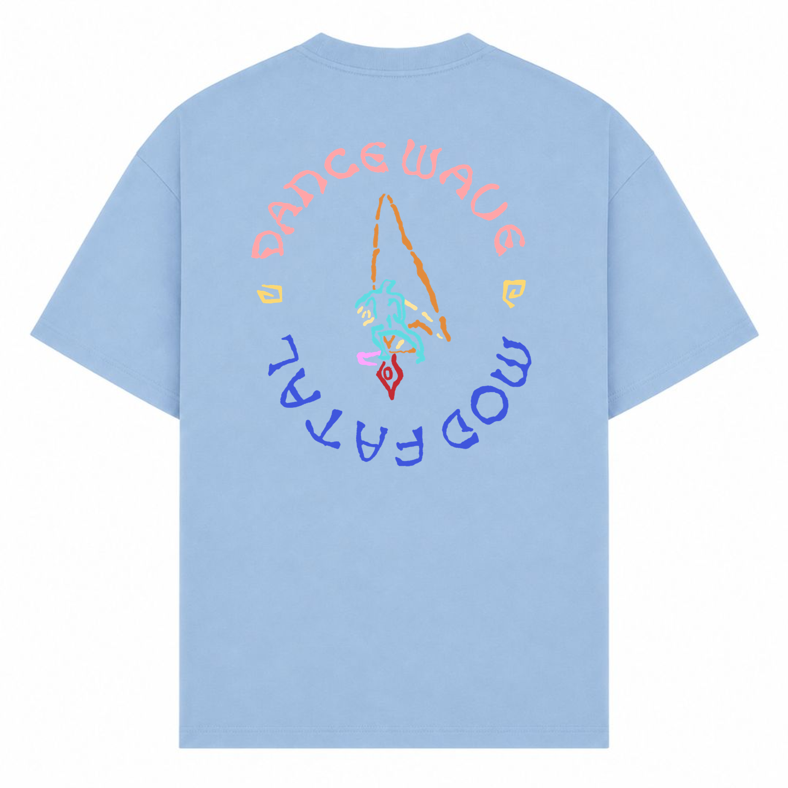 MOD FATAL | T-SHIRT DANCE WAVE II - powder blue - Rueckseite