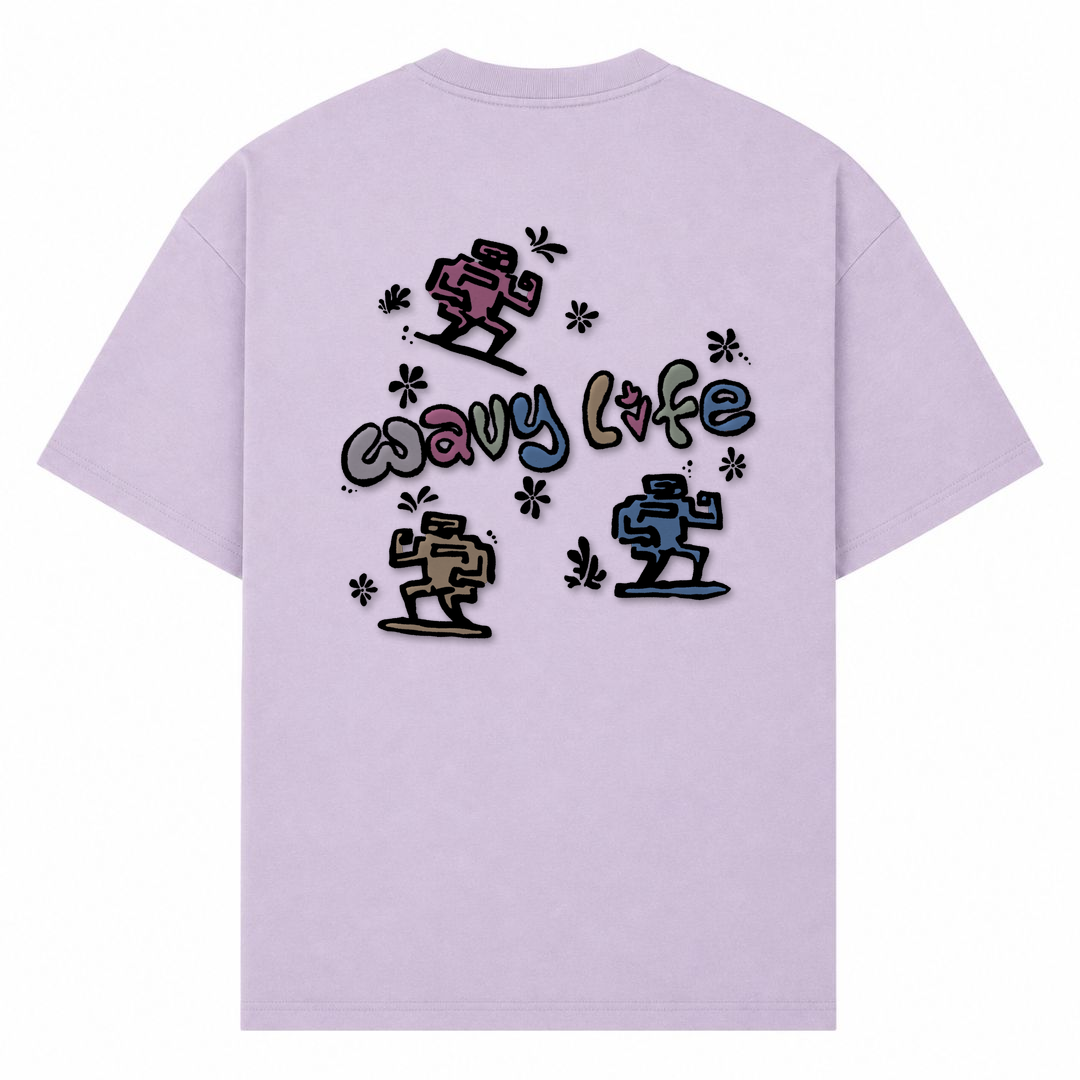 SPIRIT OF THE OCEAN | T-SHIRT WAVY LIFE - lilac - Rueckseite