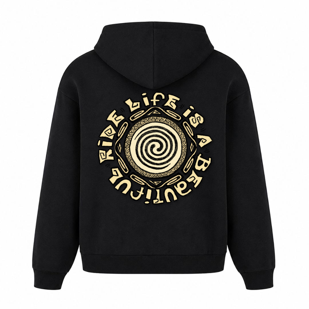 SPIRIT OF THE OCEAN | Hoodie LIFE IS A BEAUTIFUL RIDE - Schwarz - Rueckseite