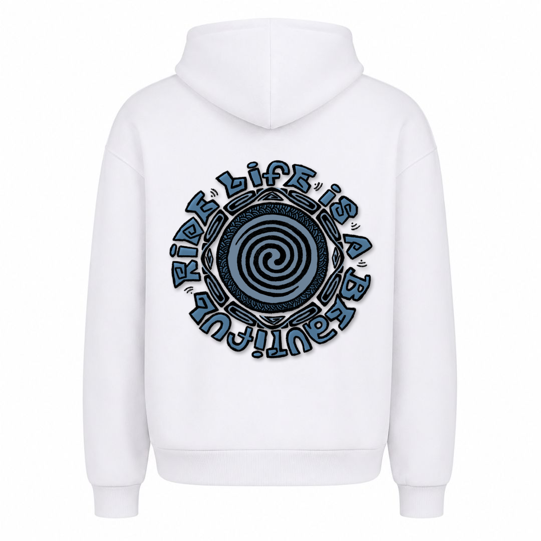 SPIRIT OF THE OCEAN | Hoodie LIFE IS A BEAUTIFUL RIDE - Weiß - Rueckseite