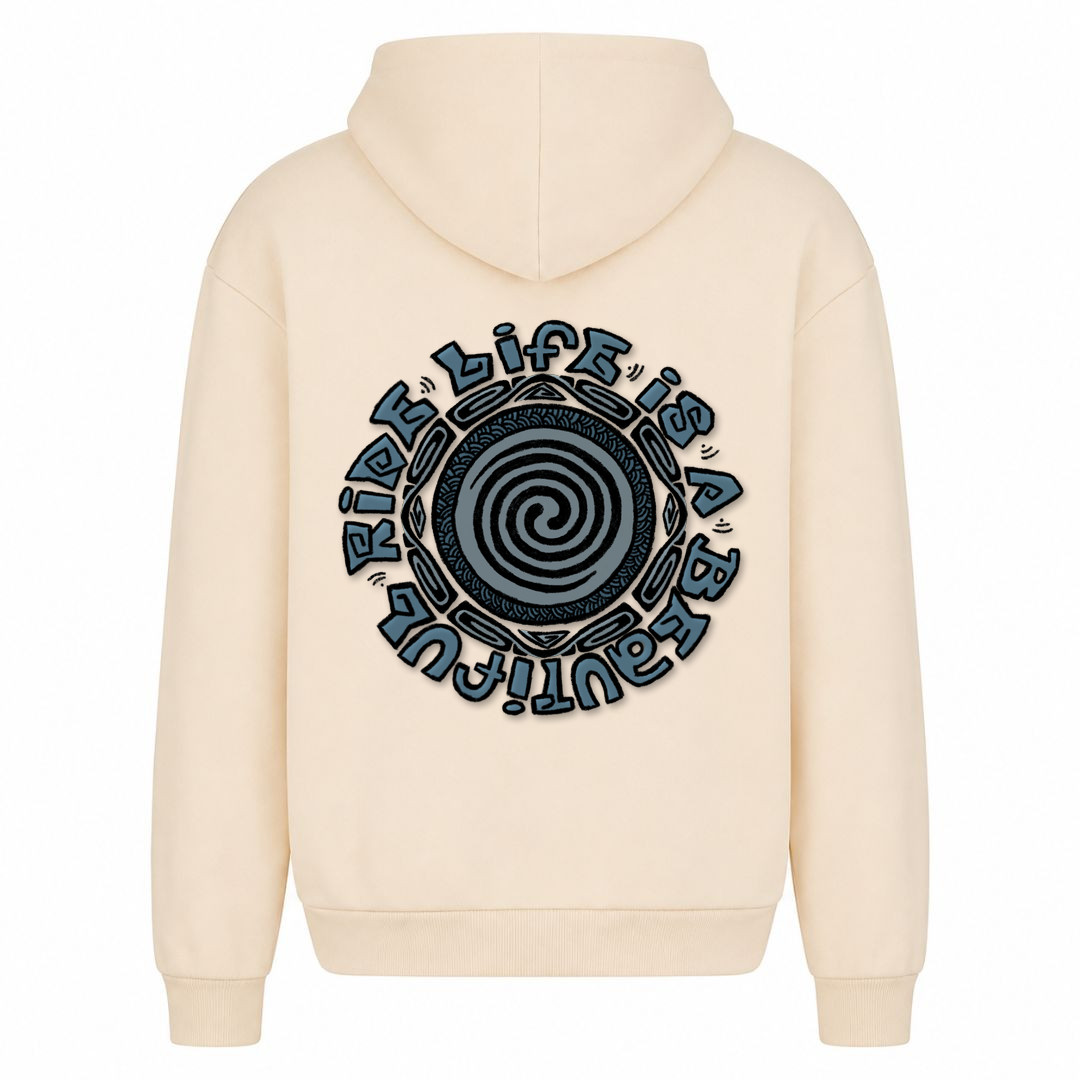 SPIRIT OF THE OCEAN | Hoodie LIFE IS A BEAUTIFUL RIDE - White Sand - Rueckseite